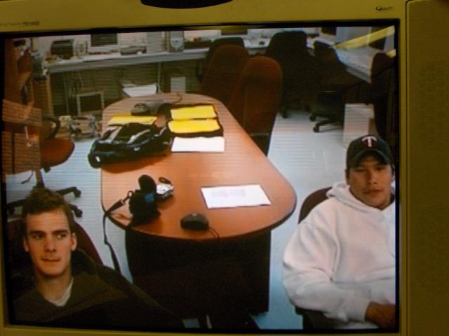 KORI's Franz and Aaron Video Conferencing from North Spirit Lake
