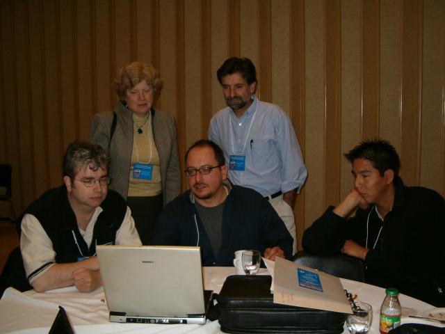 KO Team prepares for its presentation Snowden Conference 04 10 05 007