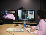 INAC First Nations SchoolNet's Suzanne Lebeau at "Dialogue on E-Learning" video conference