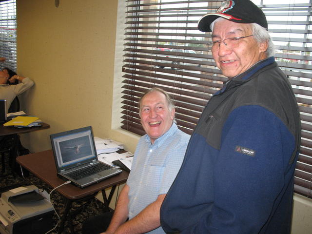 Brian Beaton K-Net Services Coordinator & Chief Roy Dale Meekis (Deer Lake)