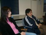 (06 04 13) Hannah Bunting and Diane Andrews of Constance Lake FN visit the KORI office.