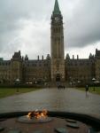 The Centennial Flame in front of the Parliament Building