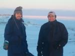 Peter and Deputy Chief Brian Crowe overlooking the Hudson Bay coast... 05 01 22-24 C-Band Benefit Study Fort Severn Site Visit 0