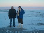 Peter and Brian overlooking the Hudson Bay coast... 05 01 22-24 C-Band Benefit Study Fort Severn Site Visit 009