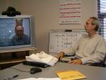 Ron Fisher Odjig, NAEC coordinator participates in a videoconference with KO staffers 003