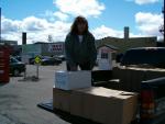 Heather drove a truck load of books for KO Schools 003